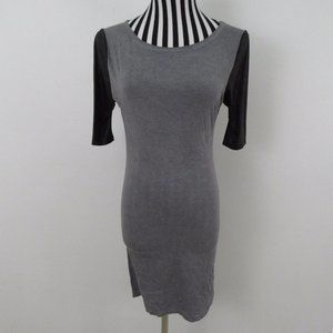 Grey Black Short Sleeve Dress Size S